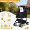 Black Pet Stroller Folding For Travel Detachable Carrier Swivel Front Wheels 5