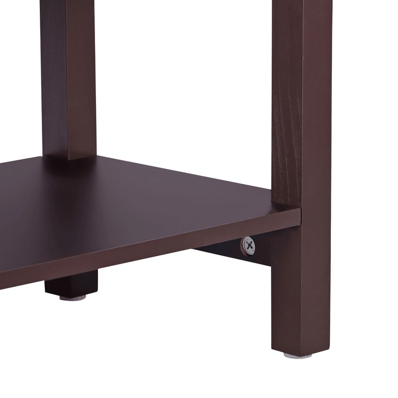 Slim End Table For Living Room Open End Table Narrow Brown Side Table For Bedroom Small Space Stora 8