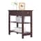 Slim End Table For Living Room Open End Table Narrow Brown Side Table For Bedroom Small Space Stora 9