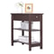 Slim End Table For Living Room Open End Table Narrow Brown Side Table For Bedroom Small Space Stora 9