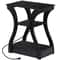 Black 3 Tier End Table With USB Charging Station Storage Shelf For Living Room Stylish And Function 8