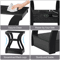 Black 3 Tier End Table With USB Charging Station Storage Shelf For Living Room Stylish And Function 4