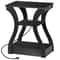 Black 3 Tier End Table With USB Charging Station Storage Shelf For Living Room Stylish And Function 9
