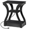 Black 3 Tier End Table With USB Charging Station Storage Shelf For Living Room Stylish And Function 9
