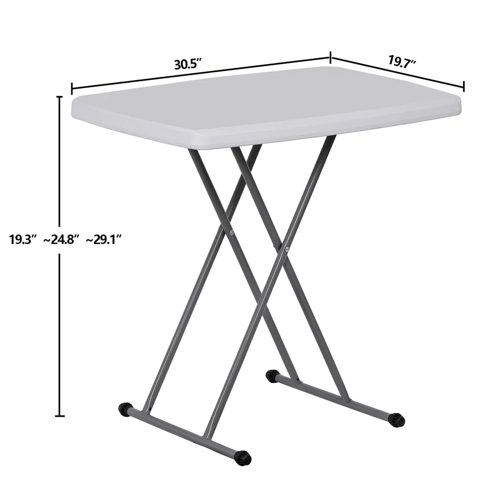 White Adjustable Folding Laptop Table TV Tray Writing Table Card Table Compact Foldable And Conven 6