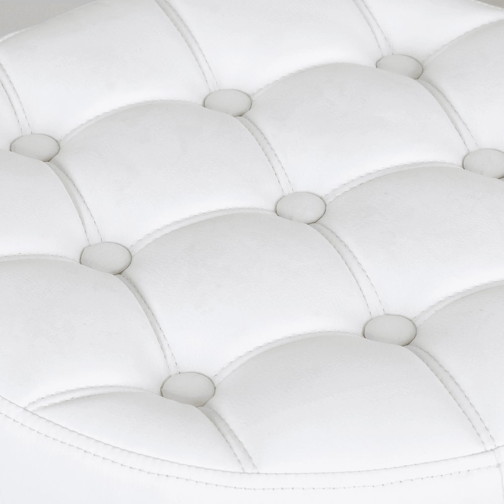 PU Leather Swivel Makeup Stool Adjustable Round Ottoman Vanity Stool Chair 4