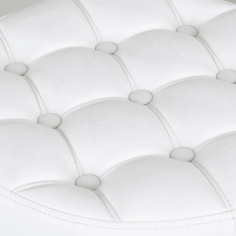 PU Leather Swivel Makeup Stool Adjustable Round Ottoman Vanity Stool Chair 4