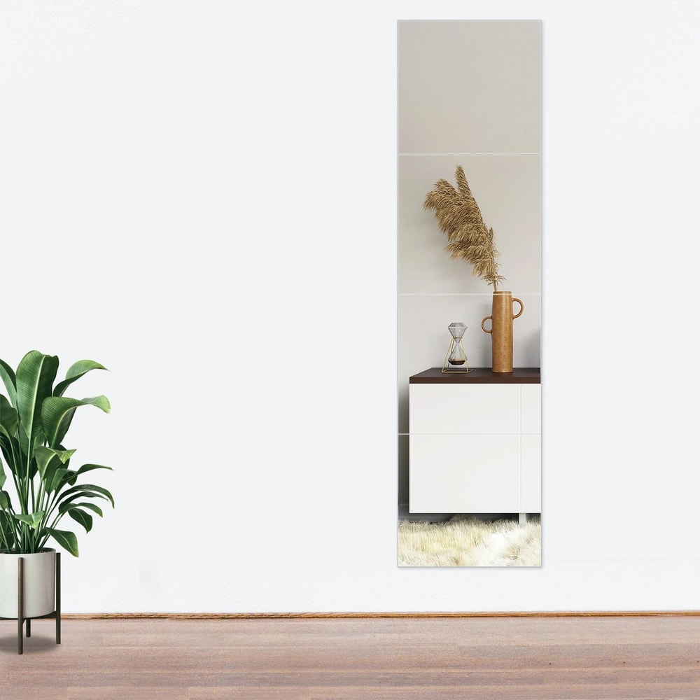 Frameless Wall Mirror Set Full Length Mirror Tiles Bedroom Makeup Mirror Stylish Wall Decor 9