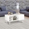 Durable Coffee Table End White Storage Stand Living Room Open Storage Shelf Perfect For Organizing 0