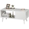 Durable Coffee Table End White Storage Stand Living Room Open Storage Shelf Perfect For Organizing 3
