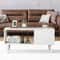 Durable Coffee Table End White Storage Stand Living Room Open Storage Shelf Perfect For Organizing 5