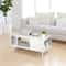 Durable Coffee Table End White Storage Stand Living Room Open Storage Shelf Perfect For Organizing 6