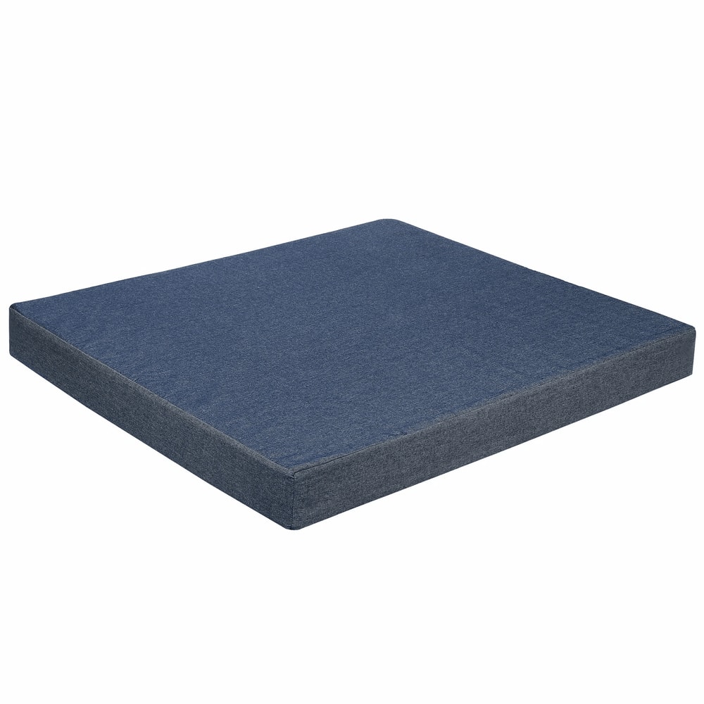 Durable Denim Memory Foam Dog Bed Waterproof Washable Case Blue Pet Bed With Orthopedic Support 0