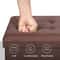 Folding Storage Bench Footrest Stool Toy Chest For Living Room Brown 1