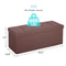 Folding Storage Bench Footrest Stool Toy Chest For Living Room Brown 6