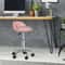 Hydraulic Saddle Rolling Chair Adjustable Salon Stool Tattoo Facial Massage Pink 0