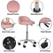 Hydraulic Saddle Rolling Chair Adjustable Salon Stool Tattoo Facial Massage Pink 5