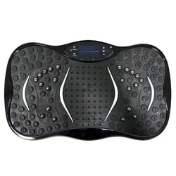 black vibration plate body exercise trainer, massage platform for home use, full body workout machine