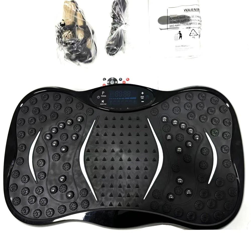 BLACK Vibration Plate Body Exercise Trainer Massage Platform For Home Use Full Body Workout Machine 3
