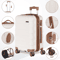 White High Quality CarryOn Suitcase Expandable Luggage With Spinner Wheels Travel Essentials 11