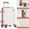 White High Quality CarryOn Suitcase Expandable Luggage With Spinner Wheels Travel Essentials 4