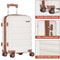 White High Quality CarryOn Suitcase Expandable Luggage With Spinner Wheels Travel Essentials 4