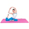 Fitness Exercise TriFold PU Leather Gym Mat Pink Tumbling Arts Workout Mat For Home Use 0