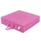 Fitness Exercise TriFold PU Leather Gym Mat Pink Tumbling Arts Workout Mat For Home Use 4