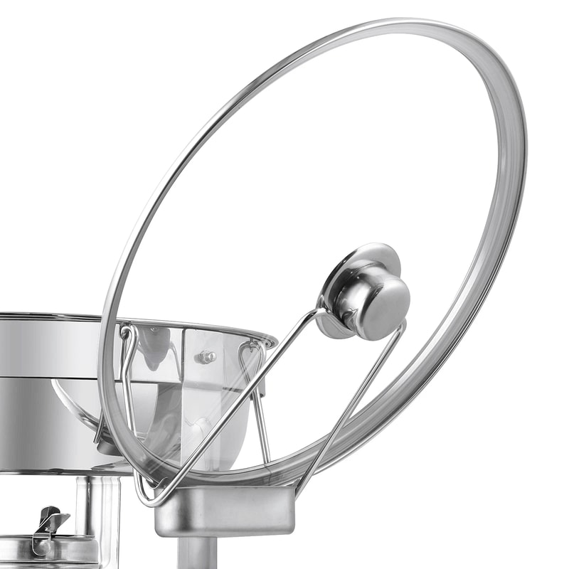 Round Chafing Dish Buffet Set W Glass Lid Lid Holder Perfect For Wedding Parties And Events 8
