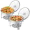 Round Chafing Dish Buffet Set W Glass Lid Lid Holder Perfect For Wedding Parties And Events 2