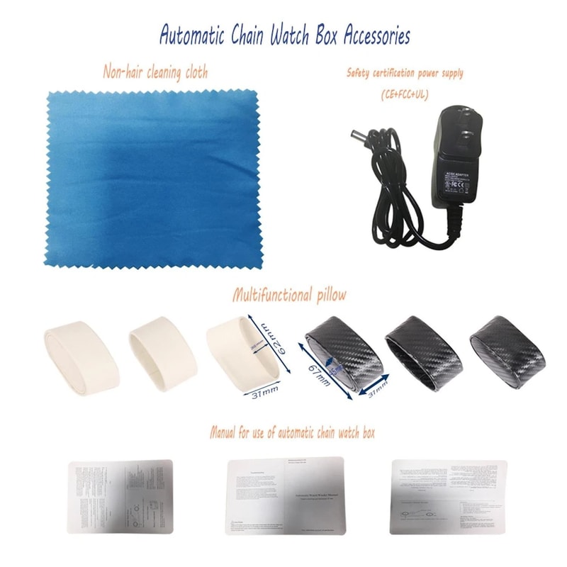 Luxury Automatic Rotation Leather Watch Storage Box Elegant Wood Display Case For Watches Perfect W 2