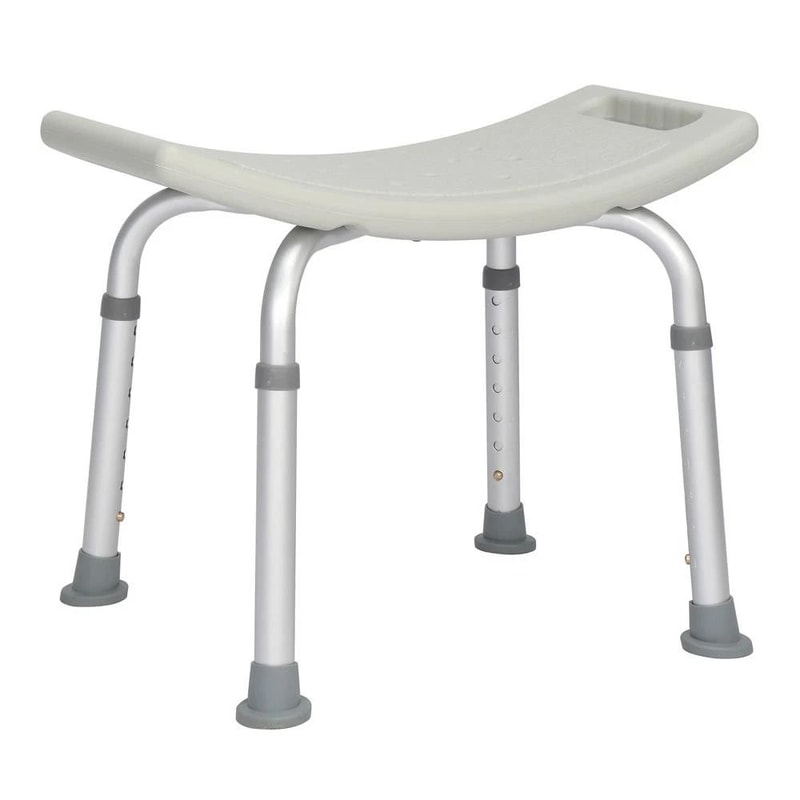 Adjustable Grey Bath Shower Chair Medical Bench For Bathtub 7 Height Stool Seat 8