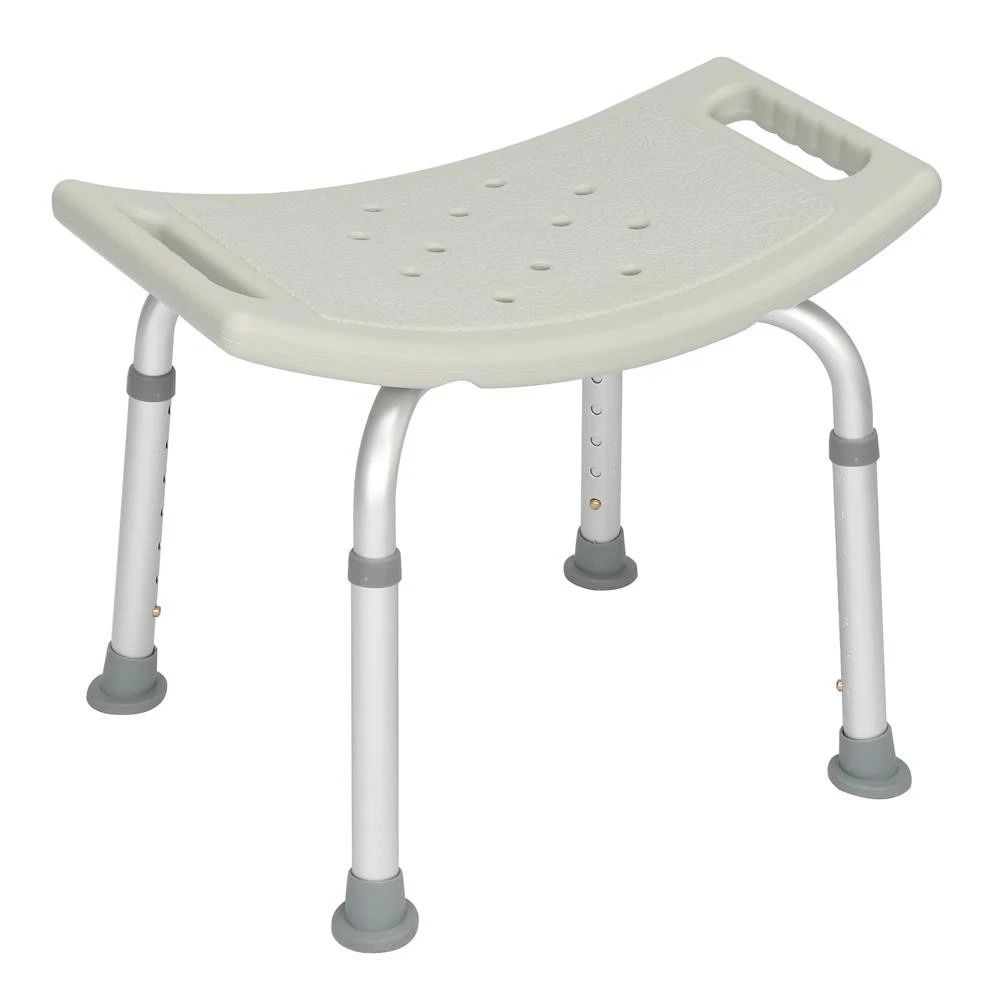 Adjustable Grey Bath Shower Chair Medical Bench For Bathtub 7 Height Stool Seat 10