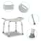Adjustable Grey Bath Shower Chair Medical Bench For Bathtub 7 Height Stool Seat 6