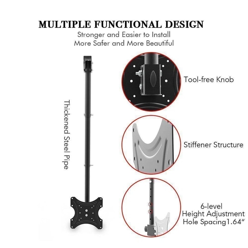 Full Motion Ceiling TV Wall Mount Bracket LED TVs Adjustable For Home Dorm Office And More 3