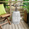 Patio End Table Round Drum Stool Iron AntiRust Metal Side Table For InOutdoor Use 0