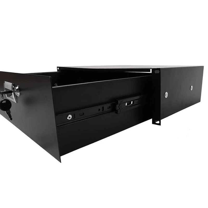 Rack Road Case Equipment Deep Drawer Locking Black Rack Mount DJ For Reliable Equipment Protection 8