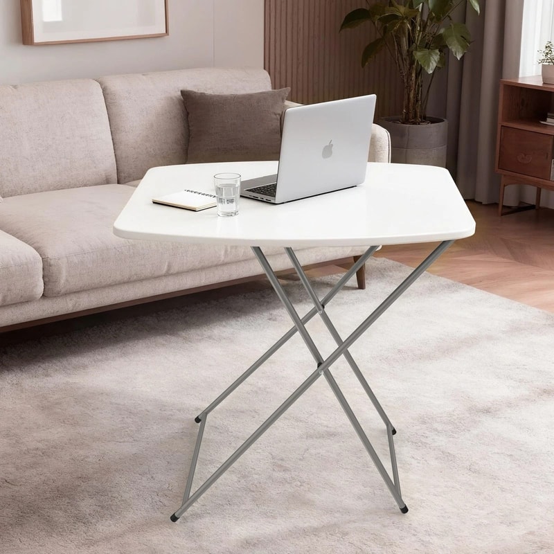 Portable Folding Plastic Table Laptop TV Tray Indoor Camping Table 1