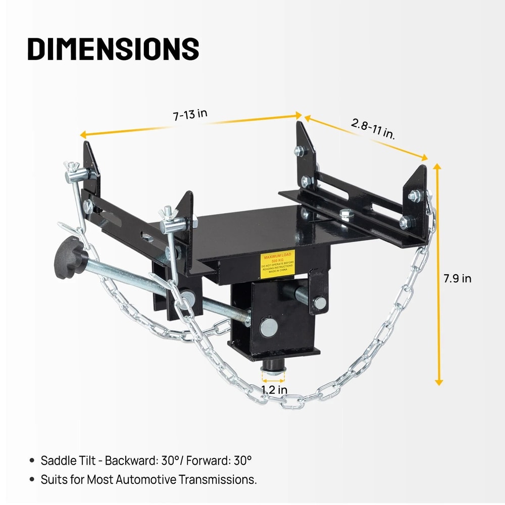 12 Ton Transmission Floor Jack Adapter For Repair Tool Black 5