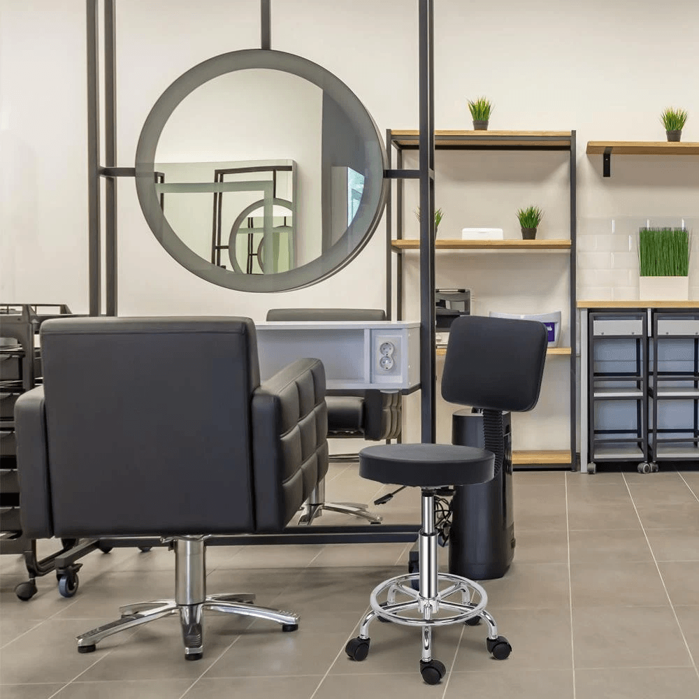 Adjustable Salon Stool Chair HeavyDuty Hydraulic Rolling For Beauty Massage Spa Smooth Rolling 1