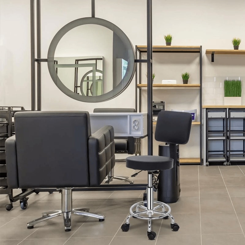 Adjustable Salon Stool Chair HeavyDuty Hydraulic Rolling For Beauty Massage Spa Smooth Rolling 1