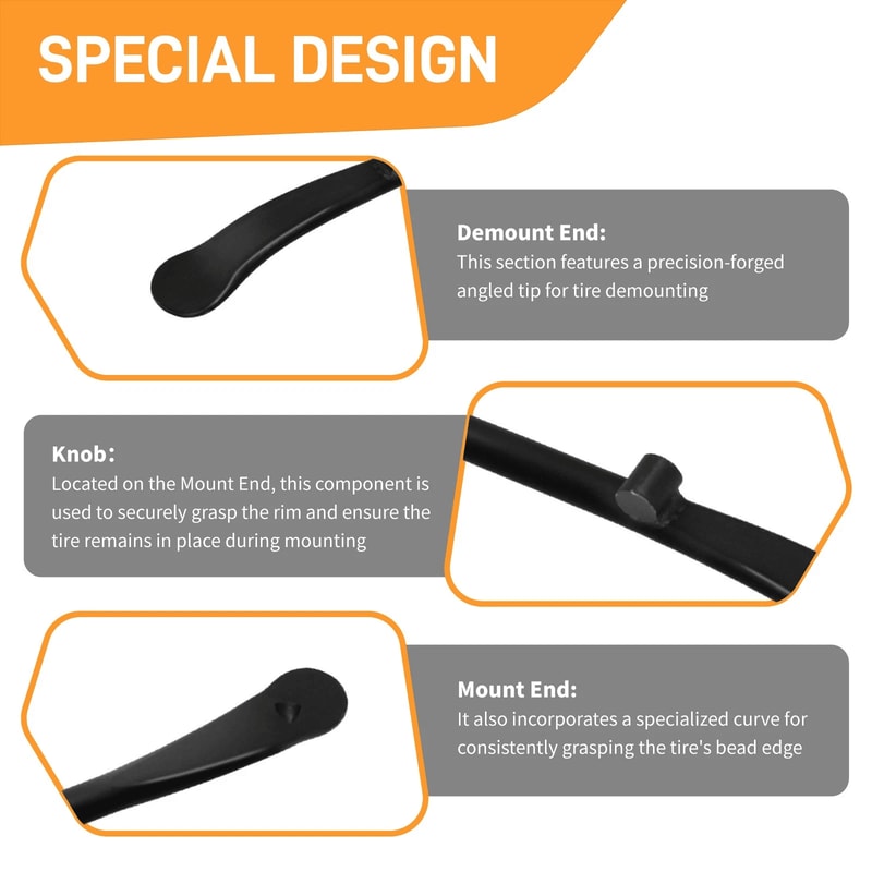 2 Tire Mount And Demount Iron Spoons Heavy Duty Tire Changing Tools For Trucks Buses And Commercial 1