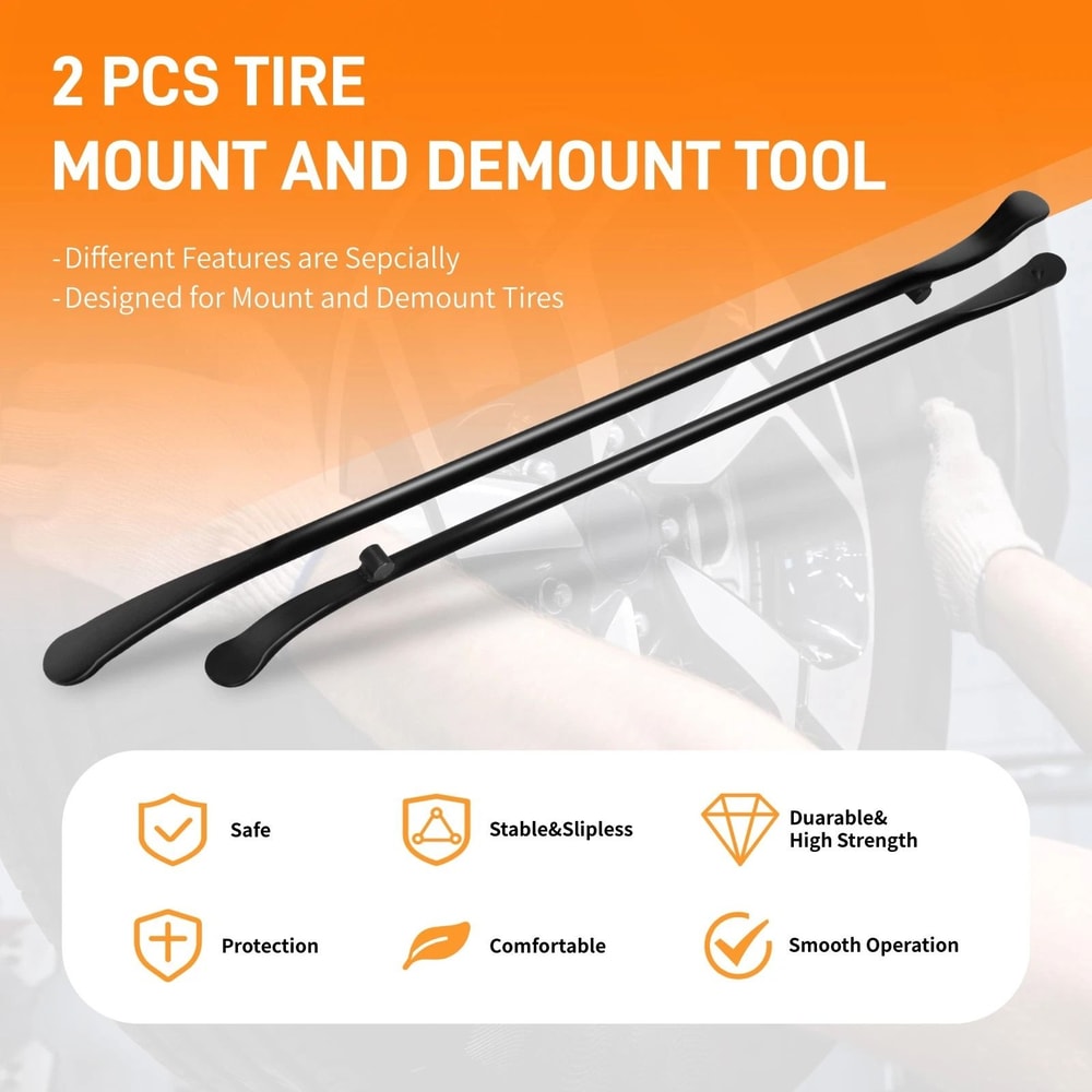 2 Tire Mount And Demount Iron Spoons Heavy Duty Tire Changing Tools For Trucks Buses And Commercial 3