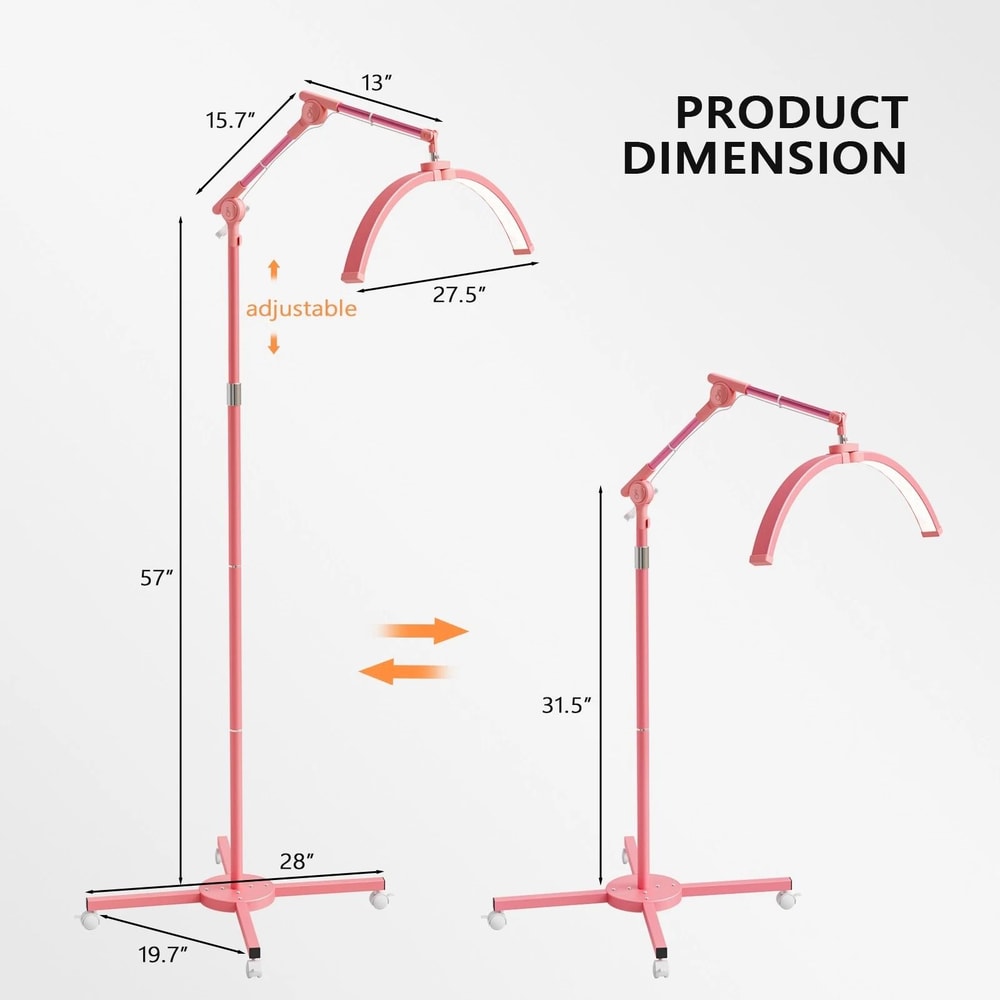 Adjustable Brightness Floor Lamp Half Moon Light Lash Lamp Phone Holder New 1