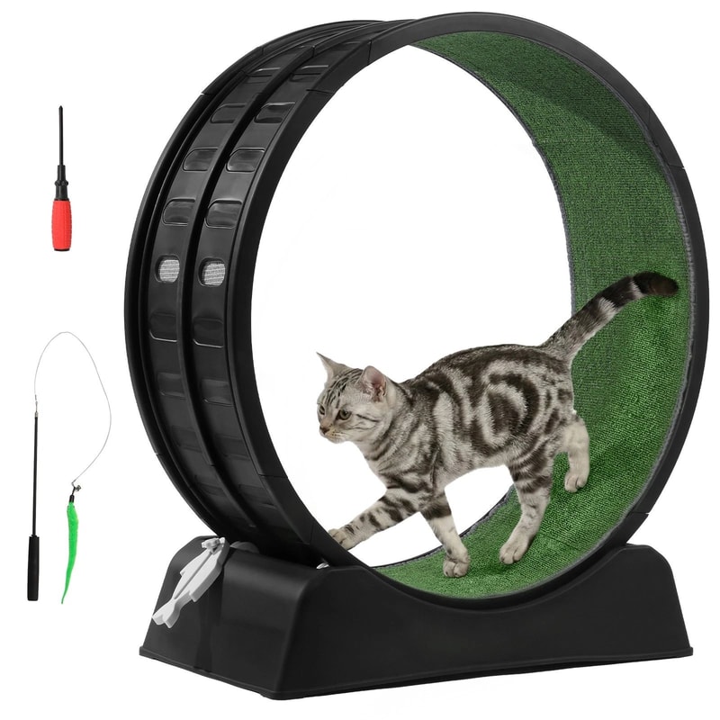 Safety Cat Treadmill Cat Exercise Wheel For Indoor Cats Running Wheel For Active Feline Playtime 12