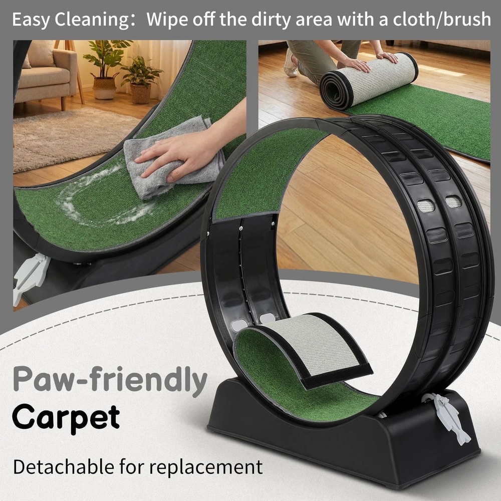 Safety Cat Treadmill Cat Exercise Wheel For Indoor Cats Running Wheel For Active Feline Playtime 2