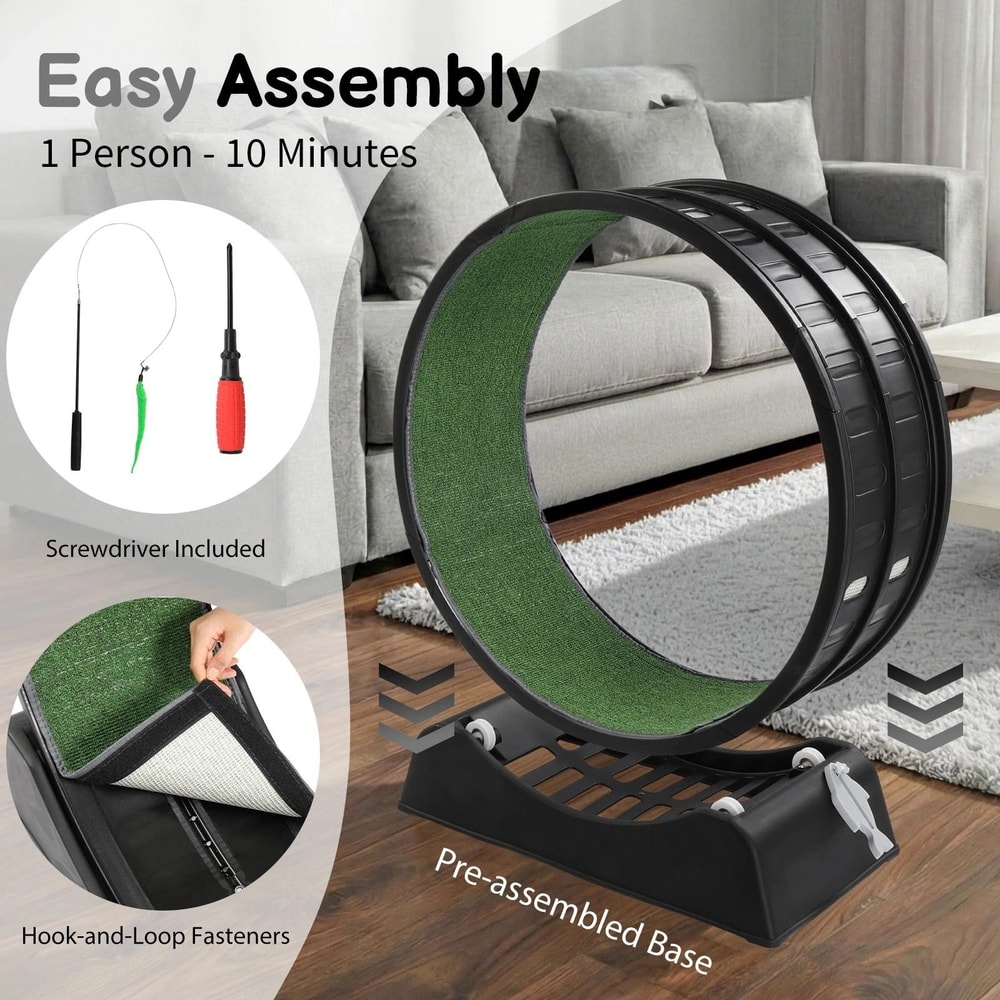 Safety Cat Treadmill Cat Exercise Wheel For Indoor Cats Running Wheel For Active Feline Playtime 4