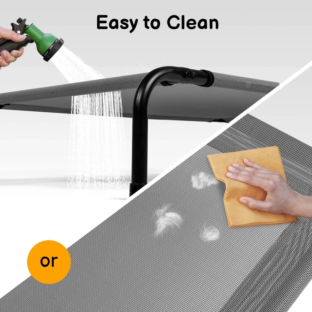 Raised Pet Cot For Indoor Outdoor Use Dog Bed Elevated Durable Steel Frame Comfortable And Support 3