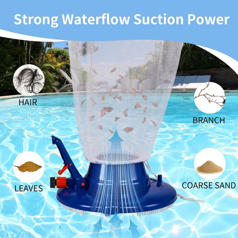 Portable Handheld Vacuum Swimming Pool Cleaner Inground Round Shape For Outdoor Pools Effortless Cl 5