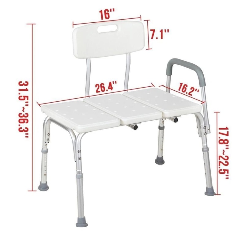 Adjustable Backrest Medical Tub Transfer Bench Bathtub Chair Lightweight And Durable 6